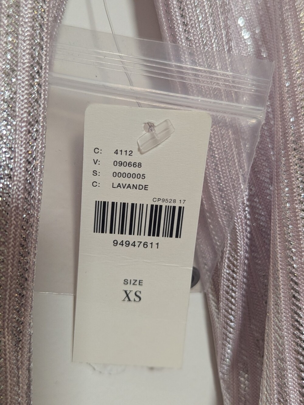 Pilcro by Anthropologie Andie Shimmer Ribbed Henley Top XS Lavender Metallic NWT - Picture 5 of 8
